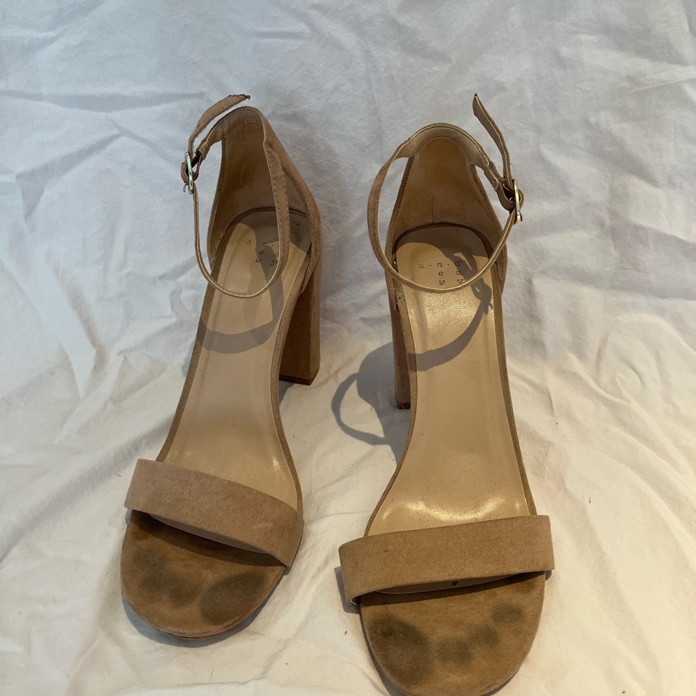 Nude target heels